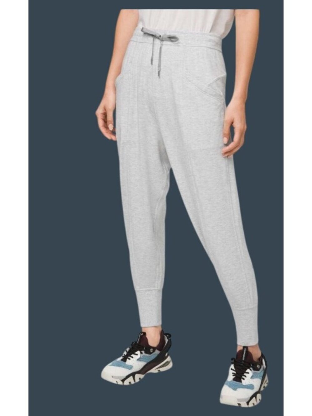 Lululemon Still Chill Jogger pants Heathered Light Gray Size 6 Activewear gym